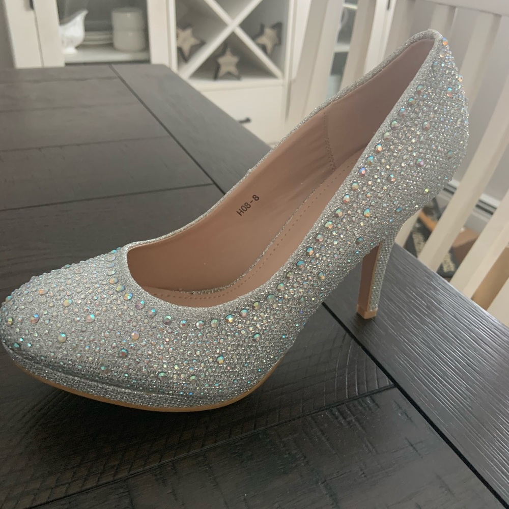 Rhinestone pumps
